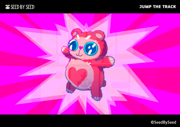 Cinématique ours en peluche, jeu Jump the track