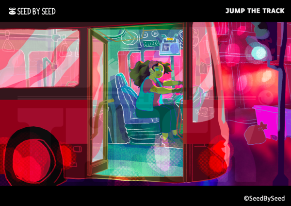 Cinématique Sam est sauvé par sa mère, jeu Jump the track
